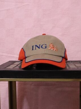 ING Logo Beige and Orange Baseball Cap